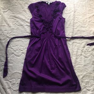 Max and Cleo Purple low Neck Dress Size 10